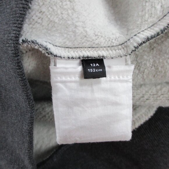 VERSACE Kids Logo Sweatshirt Size 12a Gray Logo Applique Fleece Sweater Crewneck - Picture 5 of 12